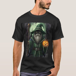 Zauberkatze Magie Gruselige Katzen und Kürbismänne T-Shirt