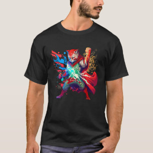 Zauberkatze Magier Katze Kätzchen Magischer Stab K T-Shirt