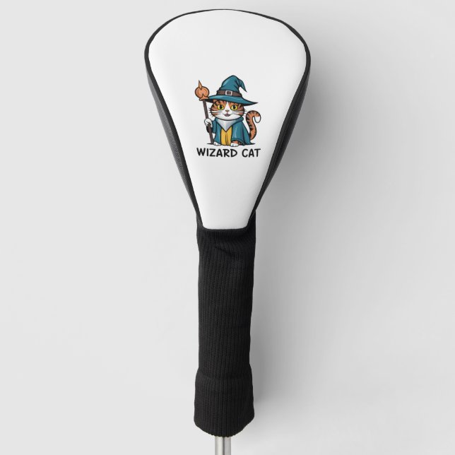 Zauberkatze mit Sternen mystischer Zauberkatzenlie Golf Headcover (Vorderseite)