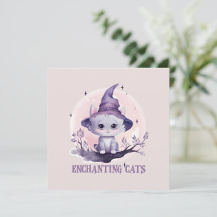 Zauberkatze - Niedliche Pastel Lila Hexenkatze
