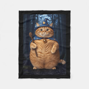Zauberkatze Witze Witzige Halloween Männer Frauen Fleecedecke