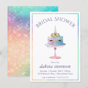 Zauberkuchen   Fantasy Watercolor Dusche Einladung