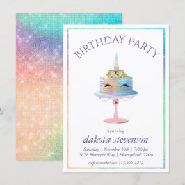 Zauberkuchen | Fantasy Watercolor Geburtstag Einladung