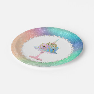 Zauberkuchen Fantasy Watercolor Party Pappteller