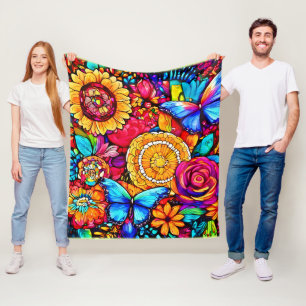 Zauberkunstwerk für Schmetterlingsflora Fleecedecke