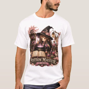 Zaubermeister bei der Arbeit Süße Fantasy-Hexe T-Shirt
