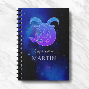Zaubername mit Zodiac-Schild Capricorn-Notebook Notizblock