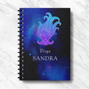Zaubername mit Zodiac signiert Virgo-Notebook Notizblock
