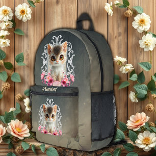 Zaubernd, flauschig bedruckter rucksack