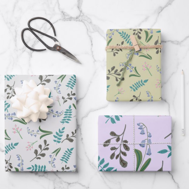 Zauberpapier für die Holzflora Geschenkpapier Set (Vorderseite)