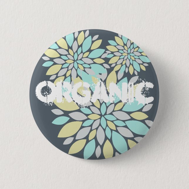 Zauberpastellfarbene Blume Button (Vorderseite)
