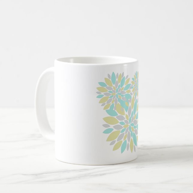 Zauberpastellfarbene Blume Kaffeetasse (Vorderseite Links)