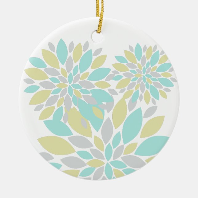 Zauberpastellfarbene Blume Keramik Ornament (Vorne)