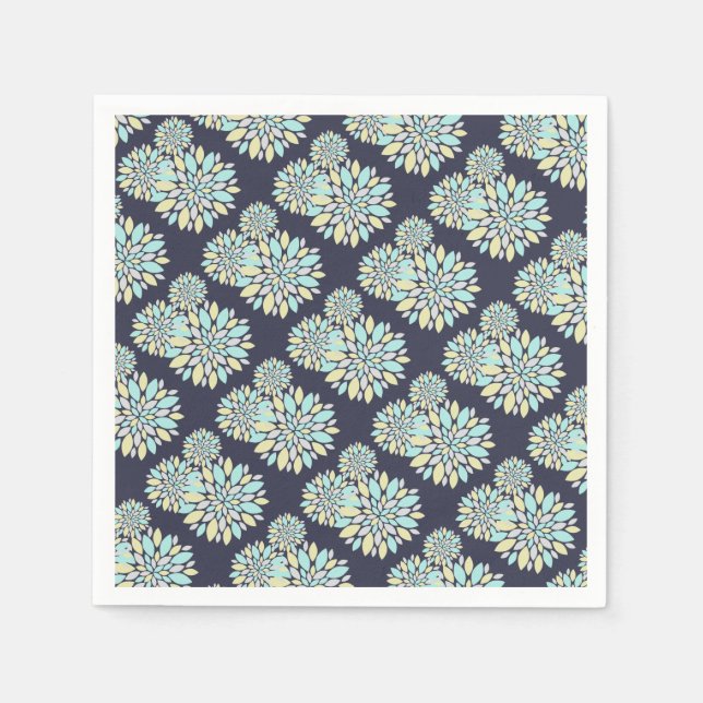 Zauberpastellfarbene Blume Serviette (Vorderseite)