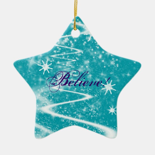 Zauberschnepfe Weihnachten Keramik Ornament (Vorne)
