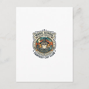 Zauberschule Fantasy Katze Süße Kitty Design - Mag Postkarte