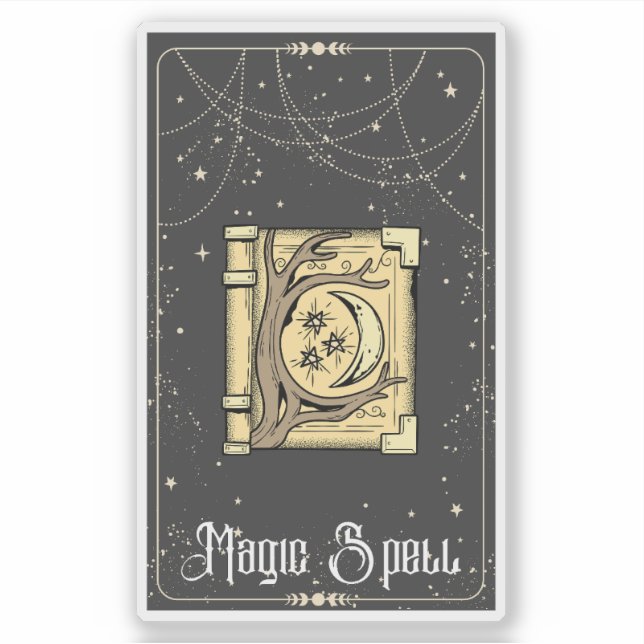 Zaubersprüch-Tarot Aufkleber (Vorderseite)