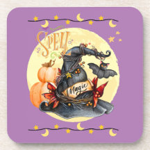 Zaubersprüche Hexen Halloween Untersetzer Sete 6