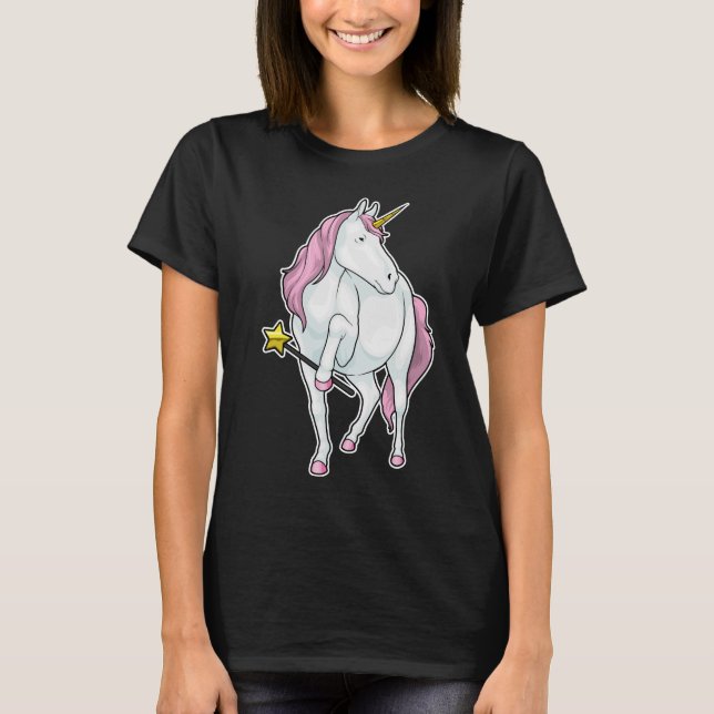 Zauberstab für Einhorn T-Shirt (Vorderseite)