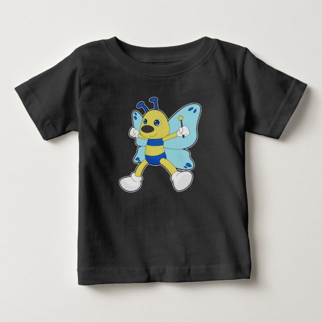 Zauberstab für Schmetterlinge Baby T-shirt (Vorderseite)