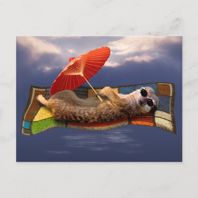 Zauberteppichfahrkarte Postkarte (Vorderseite)