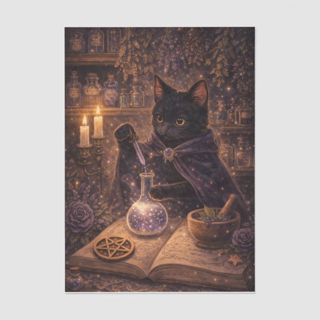 Zaubertrank-Kitty Seidenpapier (Vorderseite)