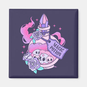 Zaubertrank Niedlich rosa Halloween-Flasche Magnet