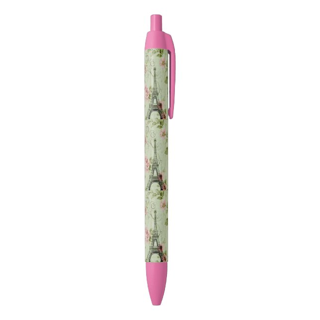 Zauberturm mit rosa Blumenparis Kugelschreiber (Unterseite (Vertikal))