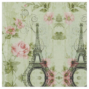 Zauberturm mit rosa Blumenparis Stoff