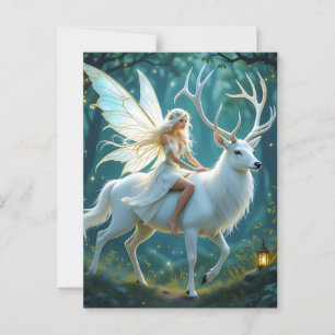 Zauberwald der Faien und Weißen Hirsche Postkarte