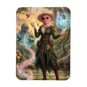 Zauberwald-Fantasie-Puzzle Magnet