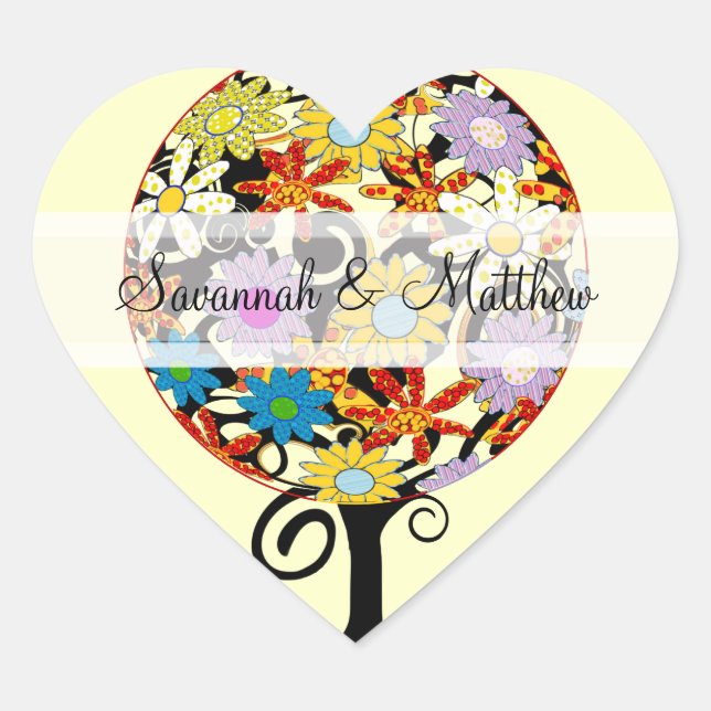 Zauberwaldkreislauf der Liebe Blume Bäume Hochzeit Herz-Aufkleber (Vorderseite)