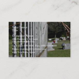 Zaun an einem Friedhof Visitenkarte