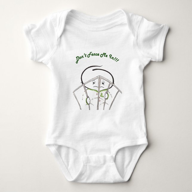 Zaun mich nicht ein! baby strampler (Vorderseite)