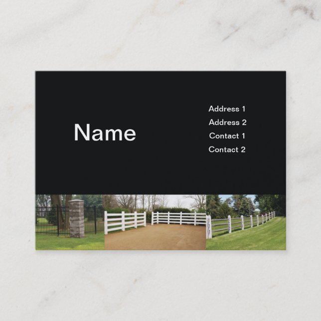 Zäune Visitenkarte (Vorderseite)