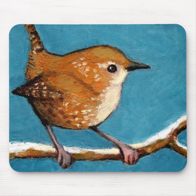 ZAUNKÖNIG IM ÖL-PASTELL MOUSEPAD (Vorne)