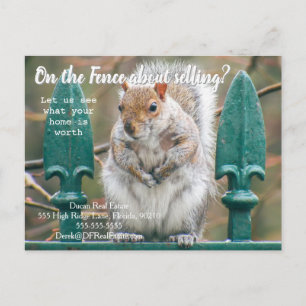 Zaunreiter Immobilien Eichhörnchen Wildtiere Postkarte