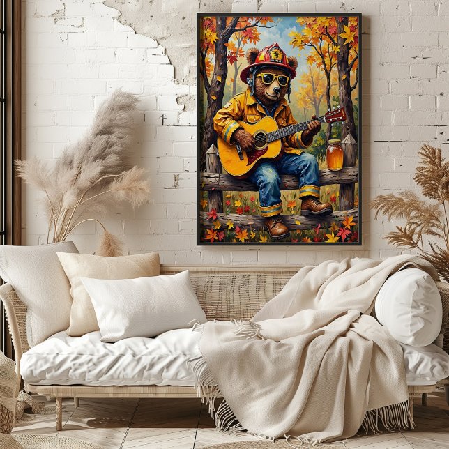 Zaunseitiger Feuerwehrmann: Der goldene Felsvorspr Poster (Von Creator hochgeladen)