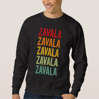 Zavala County Texas Regenbogen-Text-Design Sweatshirt
