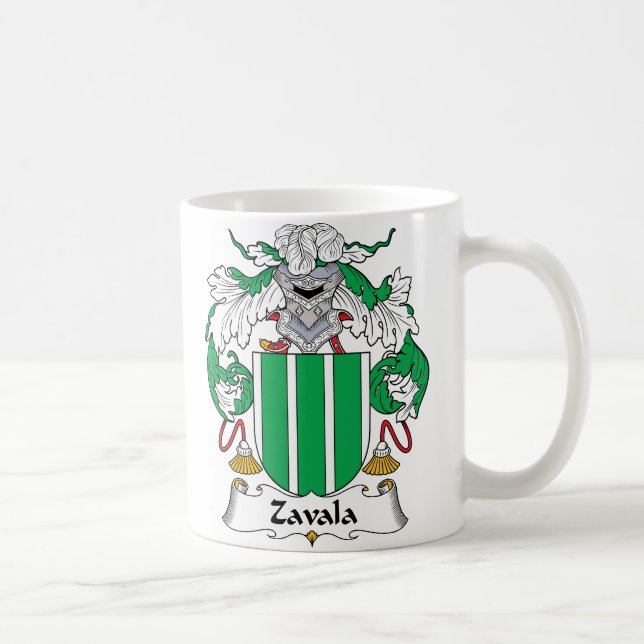 Zavala Familienwappen Kaffeetasse (Rechts)