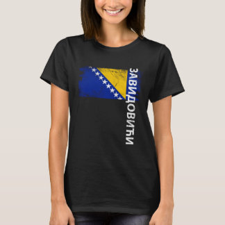 Zavidovici Bosnien-Flagge für bosnische Männer Fra T-Shirt