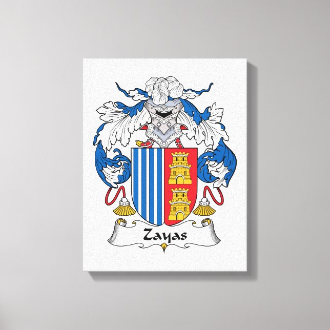 Zayas Familienwappen Leinwanddruck (Vorderseite)