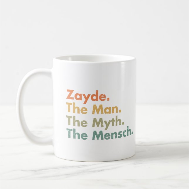 Zayde der Mensch der Mythos der Mensch Kaffeetasse (Links)