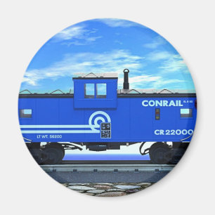 ZAZ420 Blue Caboose Magnet