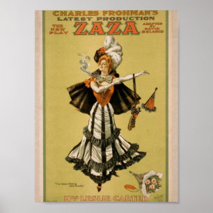 Zaza, Vintages Theater "Frau-Leslie Carter" Poster