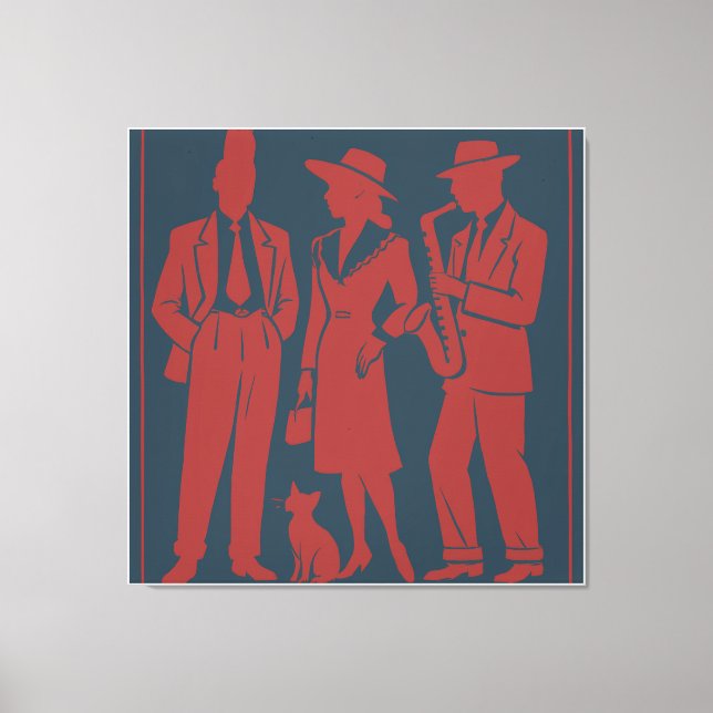 Zazous Gift Tag Leinwanddruck (Vorderseite)