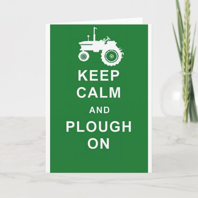 zazzle behielt ruhig plog.jpg karte (Vorderseite)