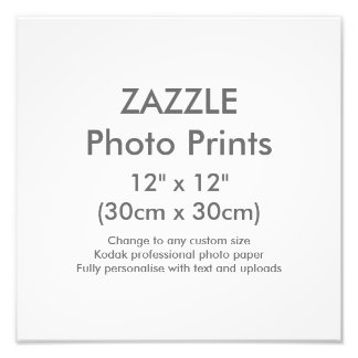 Zazzle Benutzerdefiniert 12" x 12" Foto Druckvorla