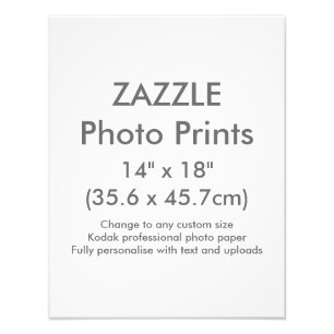 Zazzle Benutzerdefiniert 14" x 18" Foto Druckvorla