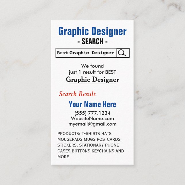 Zazzle Business Card Visitenkarte (Vorderseite)